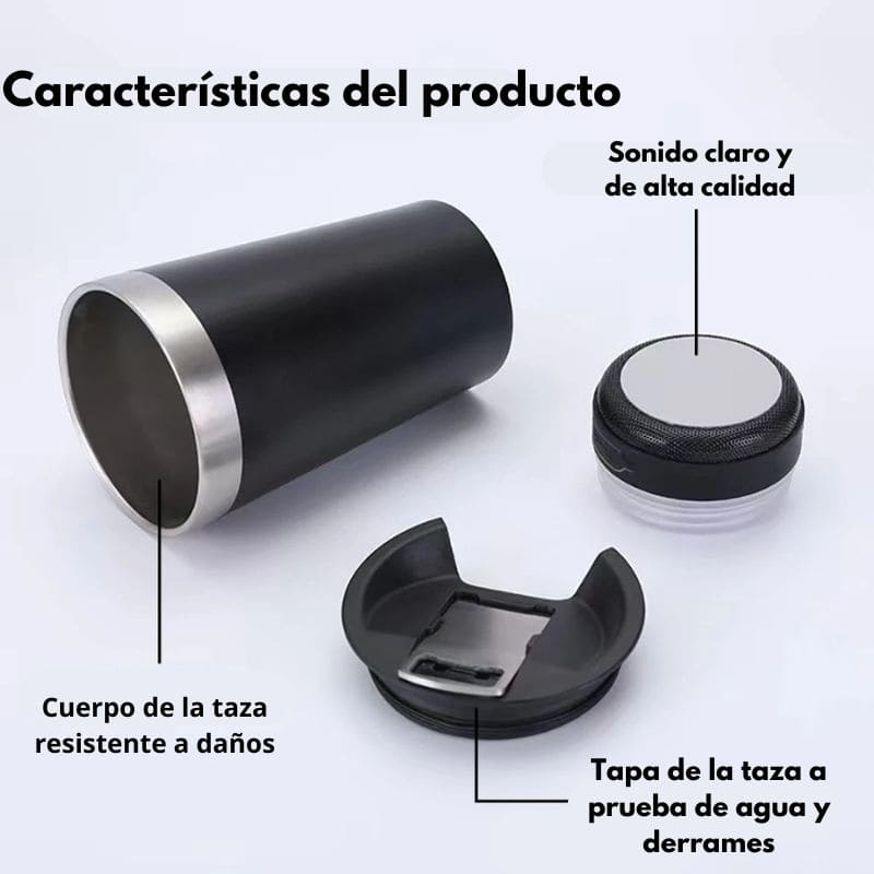 Vaso Térmico Bluetooth con Música 🎶 y Destapador 🍻 – Combo Perfecto!