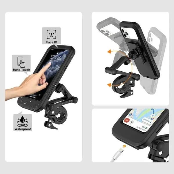 SOPORTE MULTIFUNCIONAL PARA CELULAR EN MOTOS Y BICICLETAS