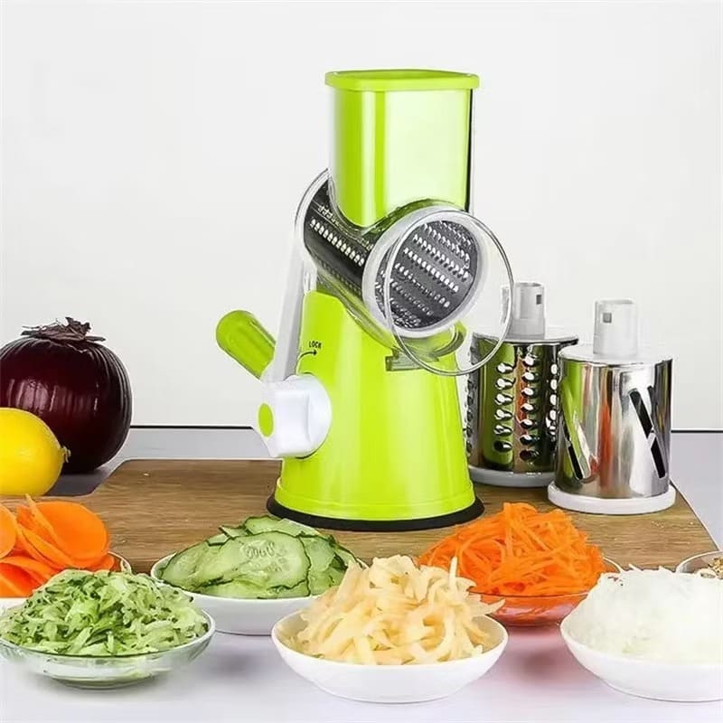 Rallador y Molino 3 en 1: Ideal para Frutas, Verduras y Más