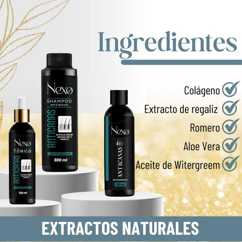 COMBO NEXO SHAMPOO + TÓNICO + ACTIVADOR: ¡Paga 2 y Llévate 3