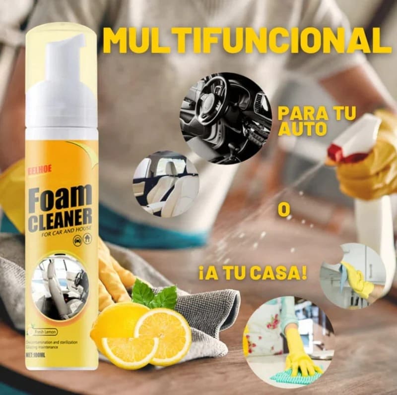 FOAM CLEANER: LIMPIEZA GARANTIZADA EN TODAS LAS SUPERFICIES